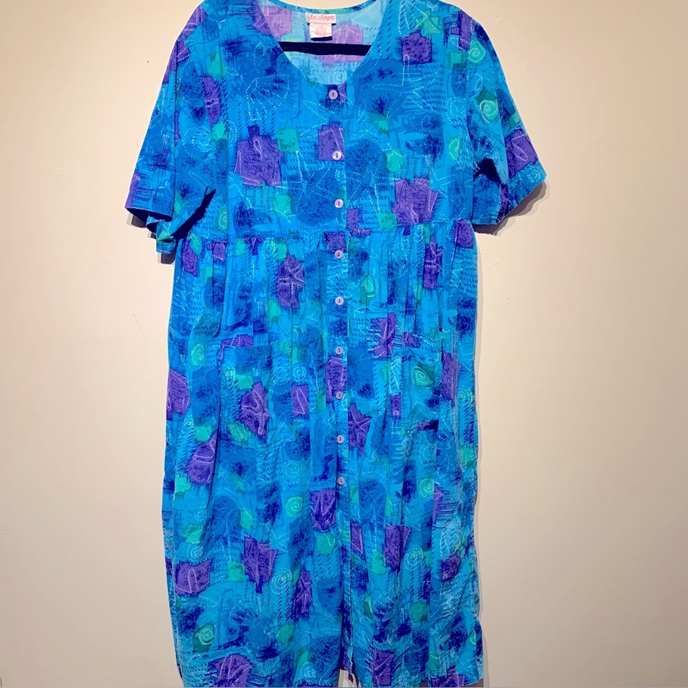 Vintage La Lingerie Button-Up Dress